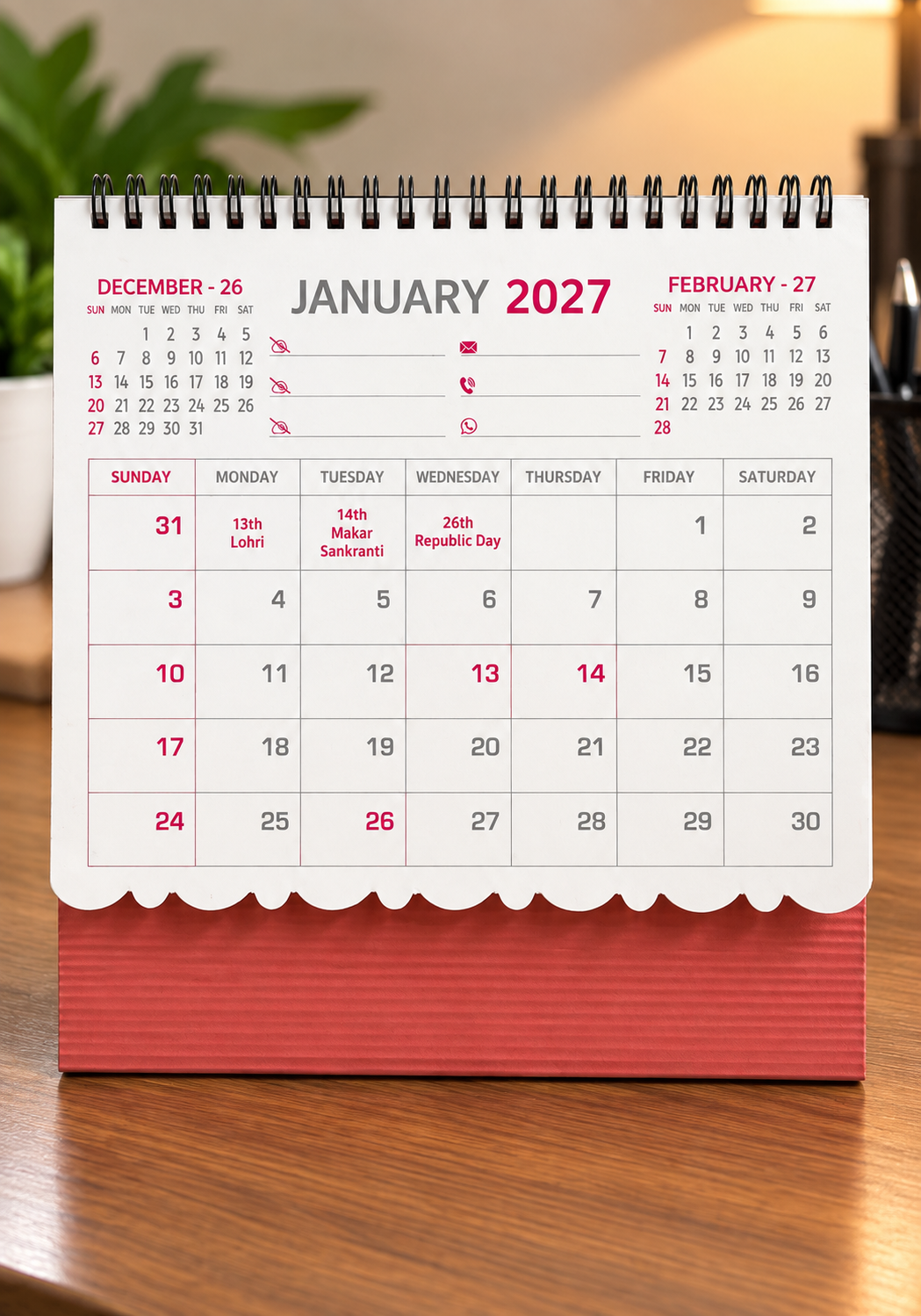 2027 Ayodhya Dham Theme Table Calendar For Home/Office