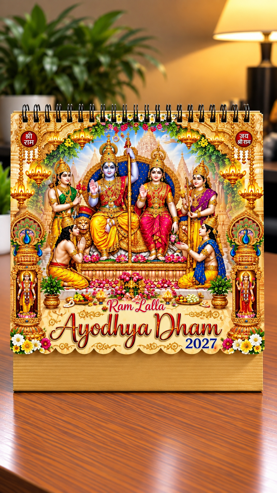 2027 Ayodhya Dham Theme Table Calendar For Home/Office