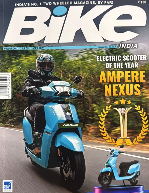 Bike India magazine April 2025 Electric Scooter of the Year Ampere