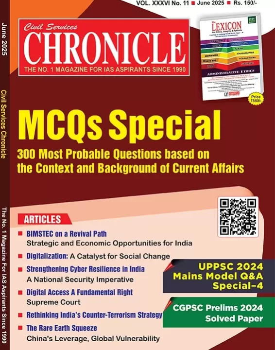 Civil Services Chronicle English magazine June 2025 MCQs Special