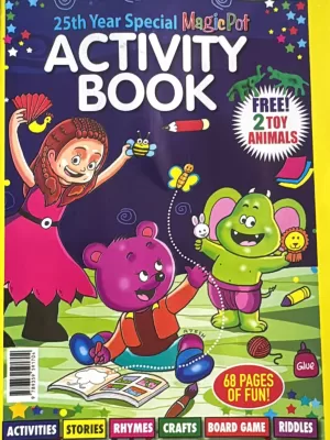 Magicpot Activity Book 25th Year Special Free 2 Toy Animals