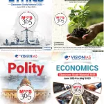 Vision IAS Mains 365 English Polity, Environment, Economics and Ethics 2025 Pack of 4 Photocopy B/W