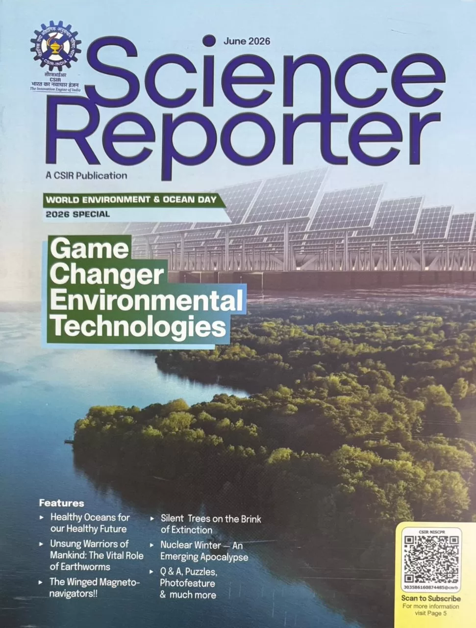 Science Reporter magazine June 2026 Game Changer Environmental Technologies Science Reporter magazine June 2026 Game Changer Environmental Technologies - Image 1